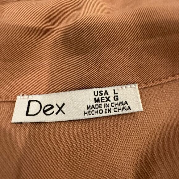 Elegant Women's Pink Button-Down Dress Tencel - Picture 5 of 7